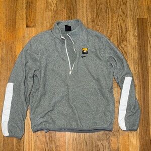 Nike Gray and White Mizzou Quarter-Zip Sweatshirt